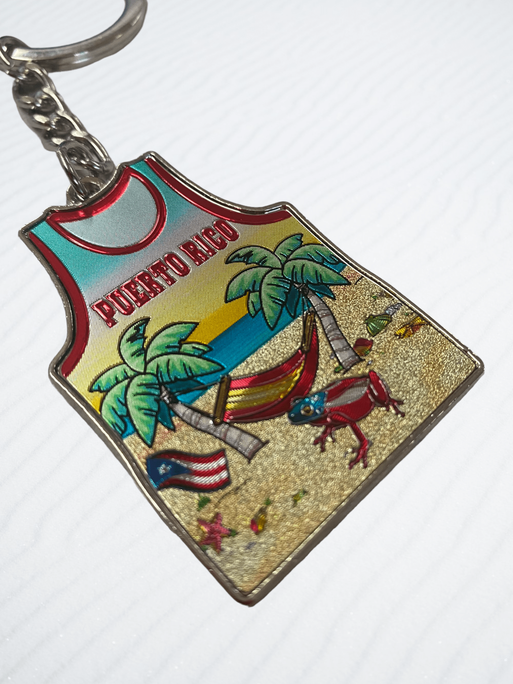 Souvenir de Puerto Rico | Llavero en Metal- Camiseta.