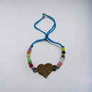 Artesanía en Madera - Pulsera con Piedras y Corazón ''Puerto Rico'' *One Size*
