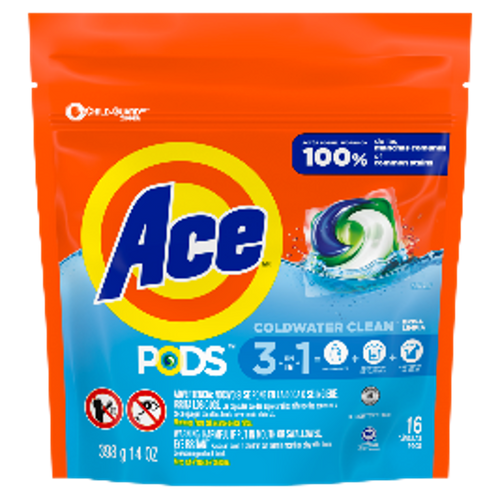 Ace Pods 3in1 Cold Water Clean 16pacs / 14oz