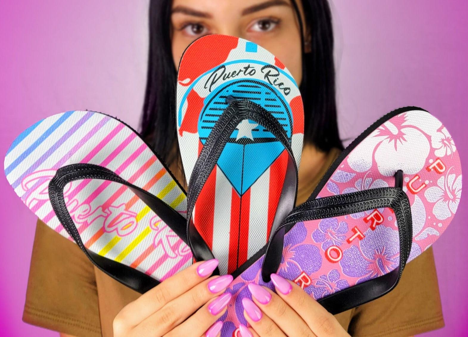 Souvenir de Puerto Rico - Sandalia de Mujer (Flip Flops).