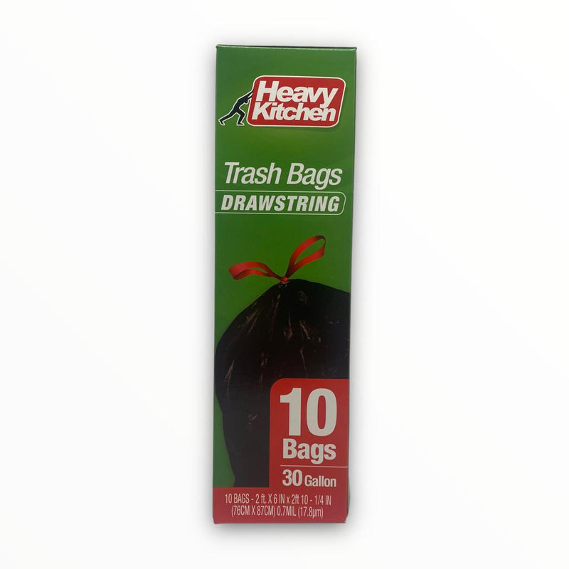 Heavy Kitchen - Trash Bags 10 bags / 30 gallon (DRAWSTING)