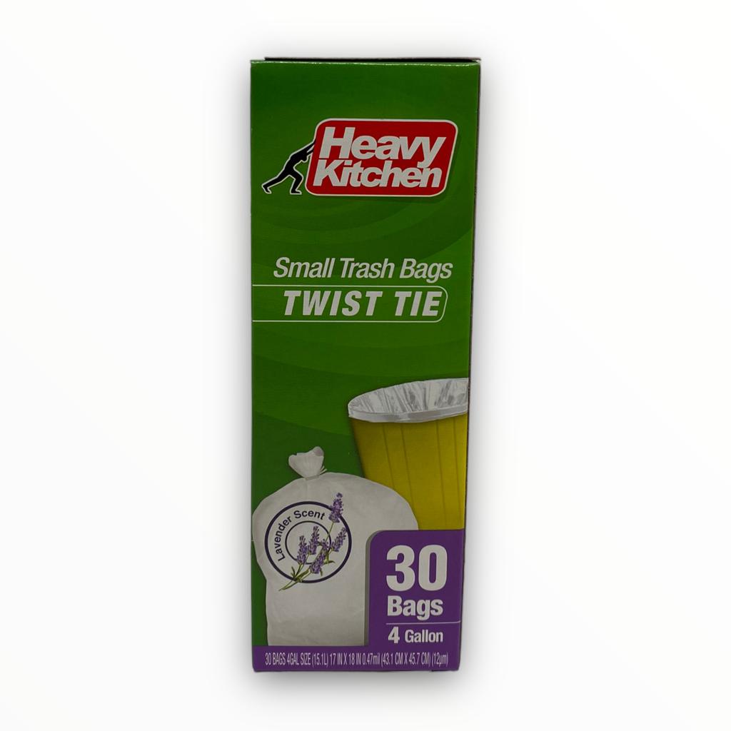 Heavy Kitchen - Small Trash Bags 30 bags / 4 gallon (TWIST TIE)