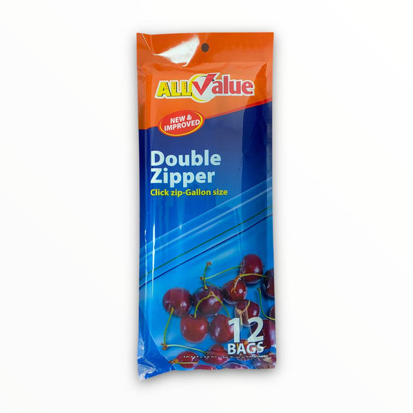 All Value - Double Zipper Gallon Size / 12 bags