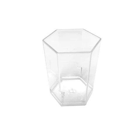 Hegzagonal Plastic Glass (10pcs)