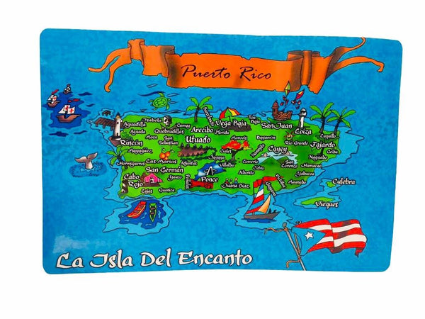 Souvenir Puerto Rico - Mantel Individual (17" x 11.5").