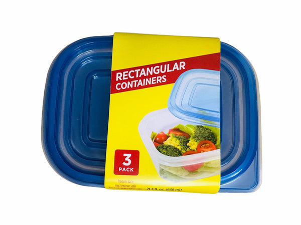 Contenedores de Comida Rectangular (630ml/21.3oz).
