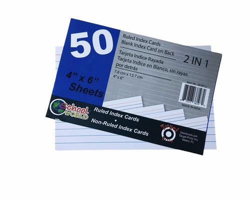 Tarjetas Indice Rayada.