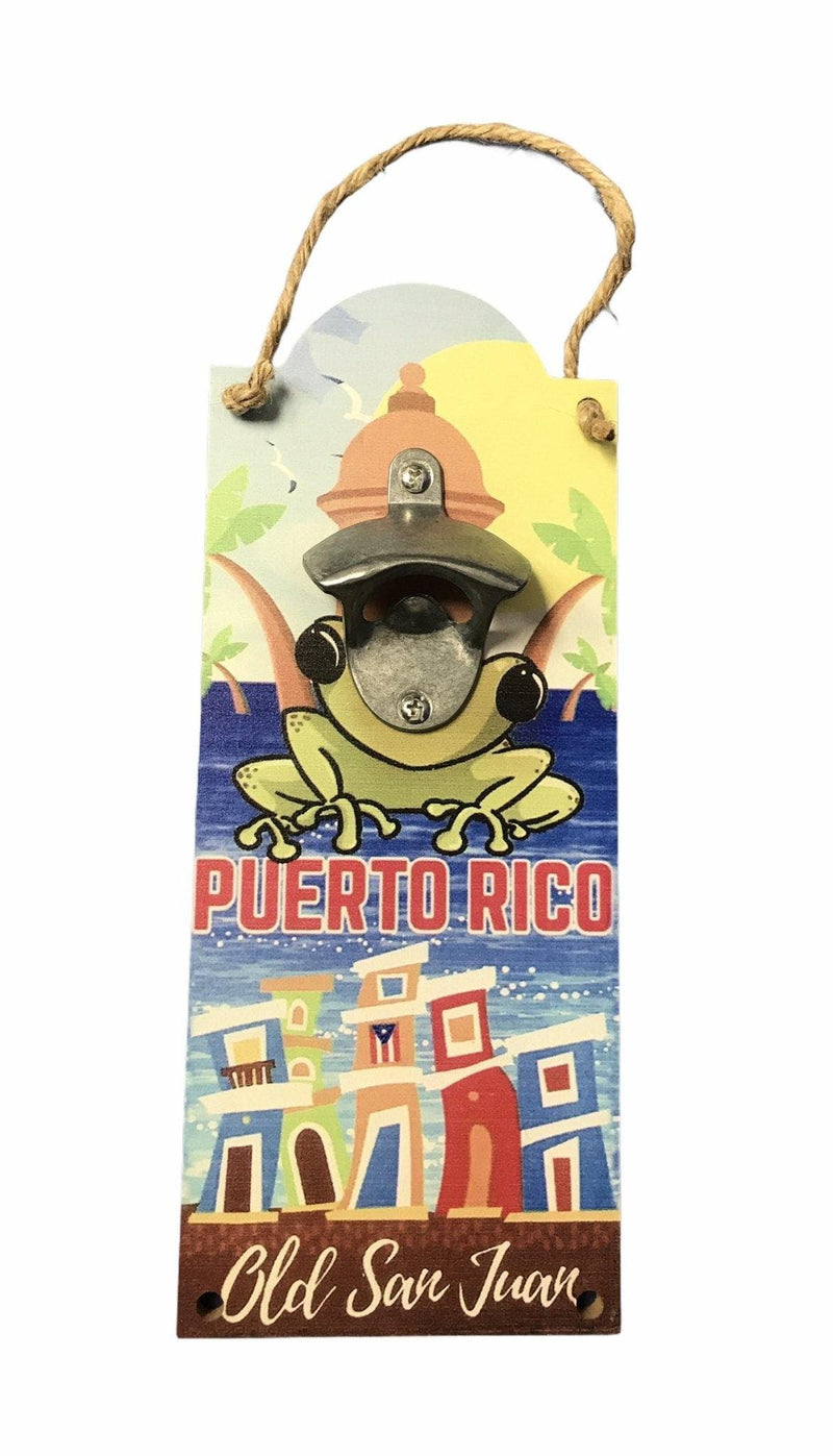 Souvenir Puerto Rico -  Placa con Abridor de Cerveza (11.8").