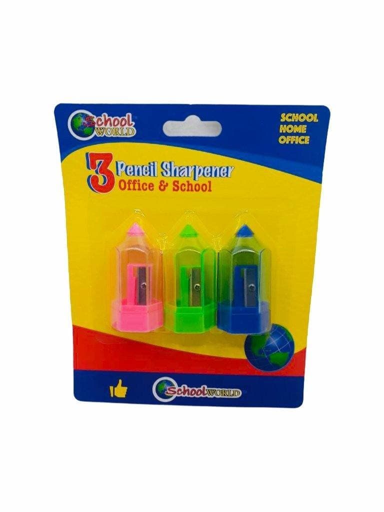 School World - Sacapuntas (3 Piezas).
