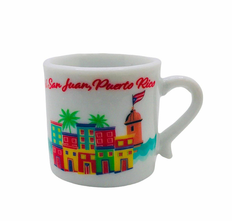 Souvenir Puerto Rico - Mini Tazitas Decorativas (1").