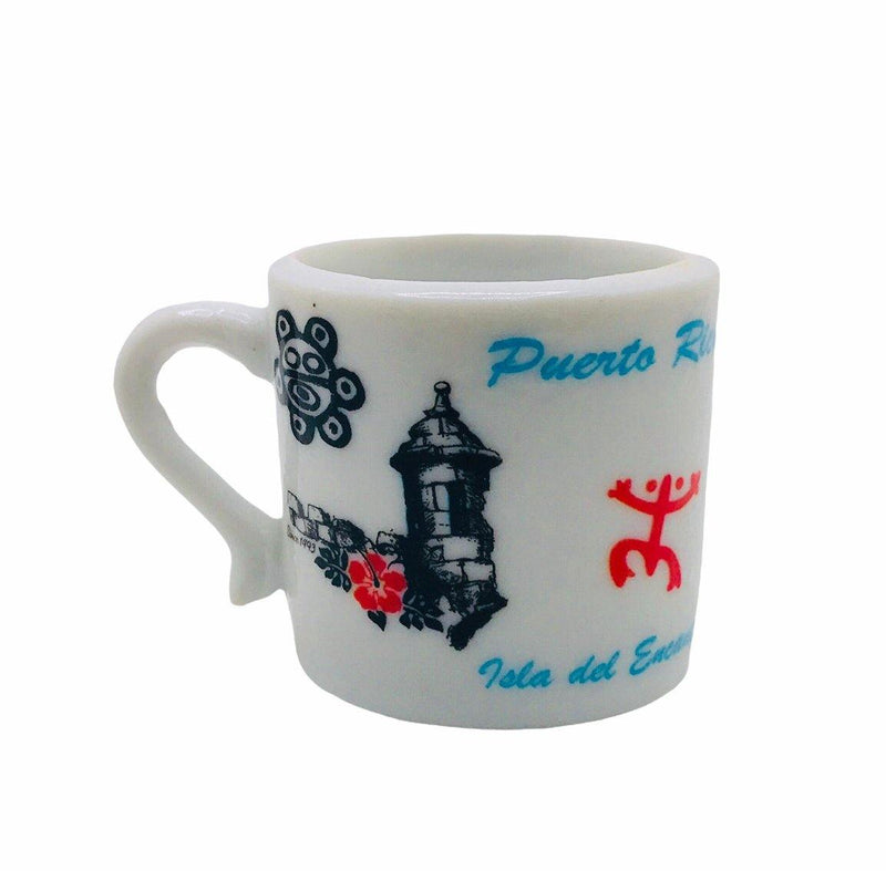 Souvenir Puerto Rico - Mini Tazitas Decorativas (1").